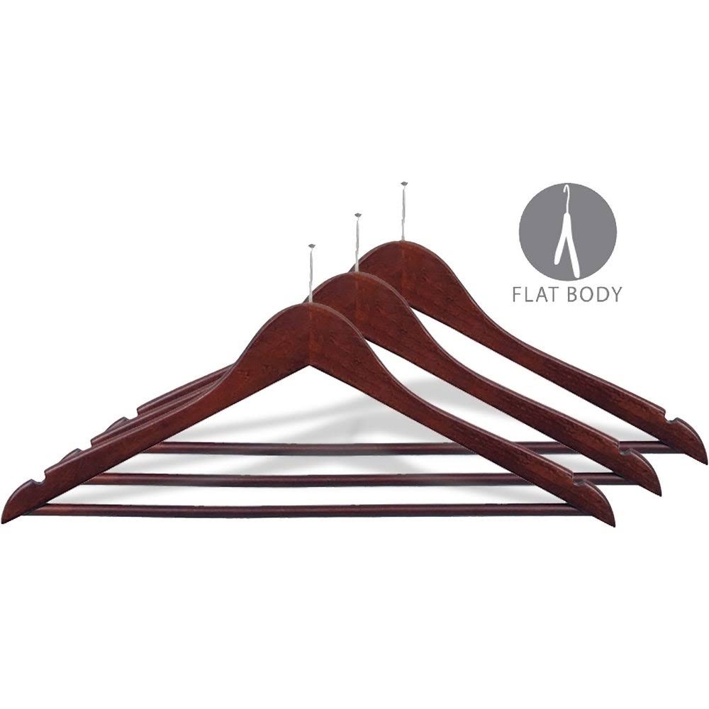 Wooden Suit Hanger with Chrome Hardware, Box of 100 O249547