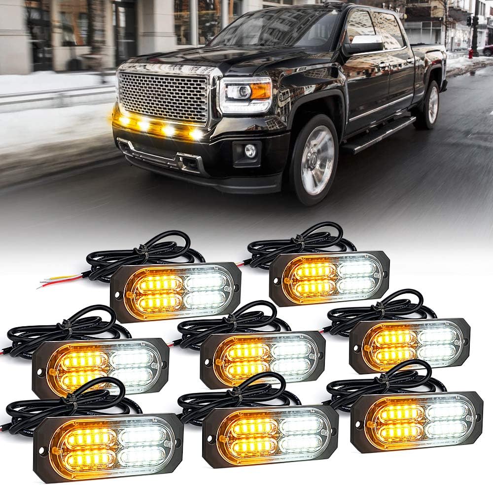 Red 20 LED Emergency Strobe Lights Kit 8PCS H865404