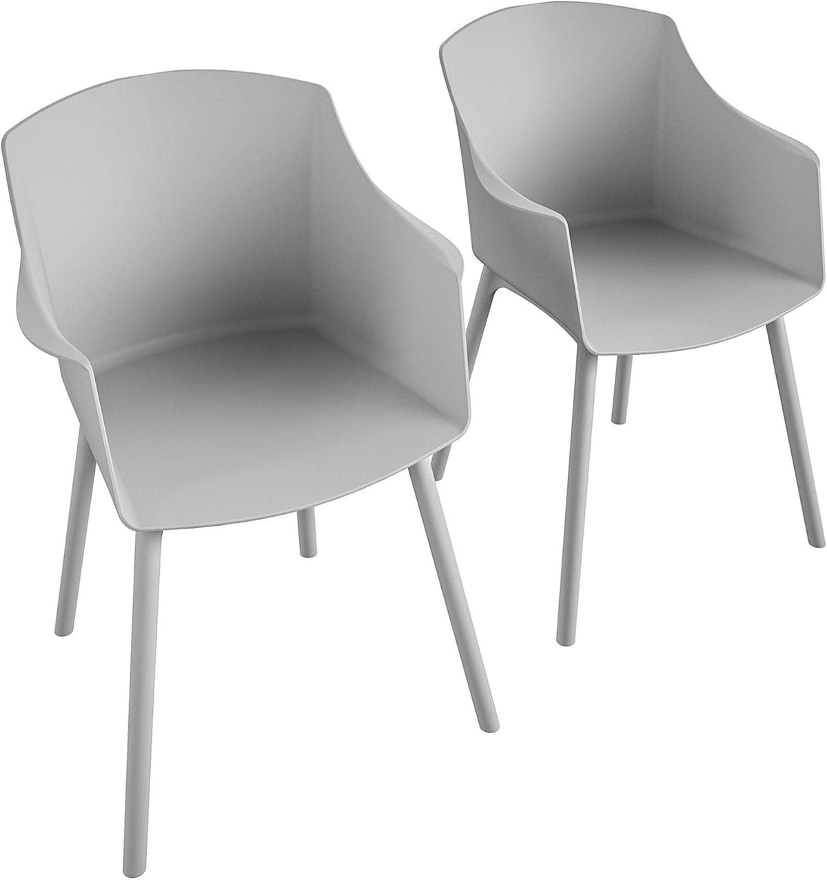Black Resin Dining Chairs 2-Pack V8614
