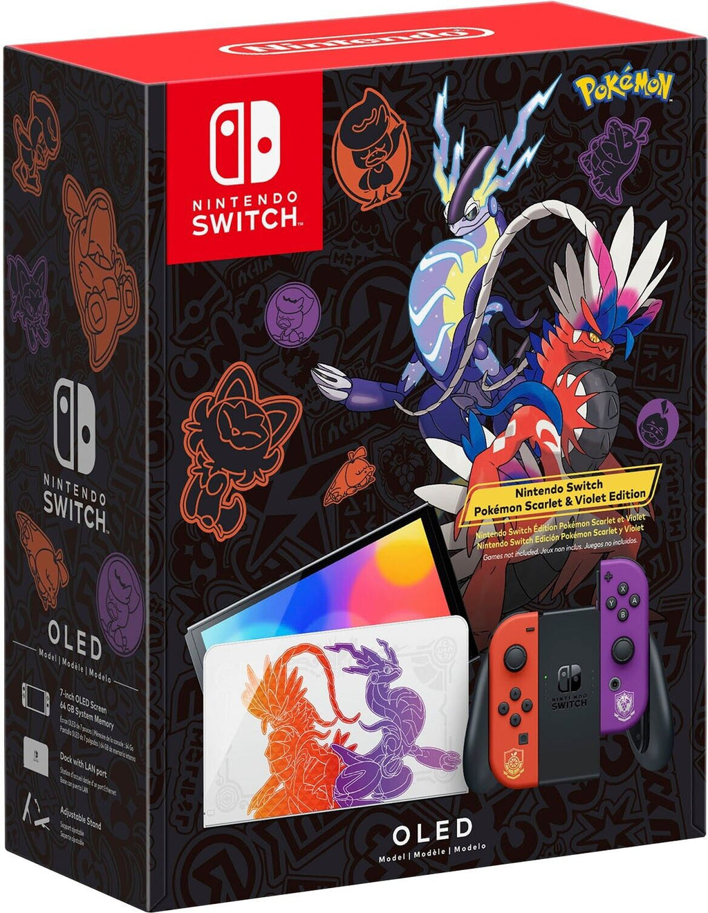 Nintendo Switch OLED Model Pokémon Scarlet & Violet Bundled With Violet Game P3136