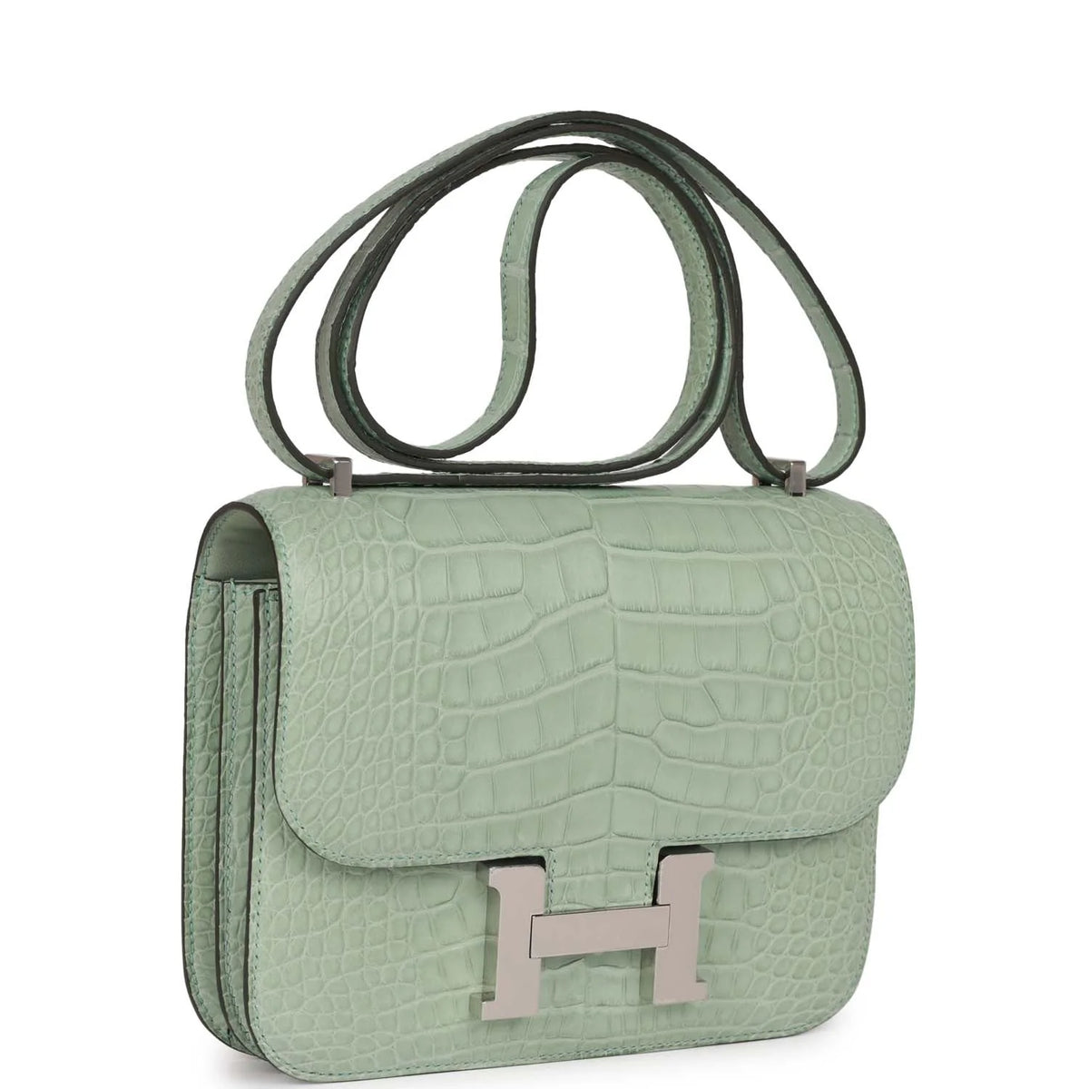 Vert D'Eau Matte Alligator Palladium Hardware Z13308