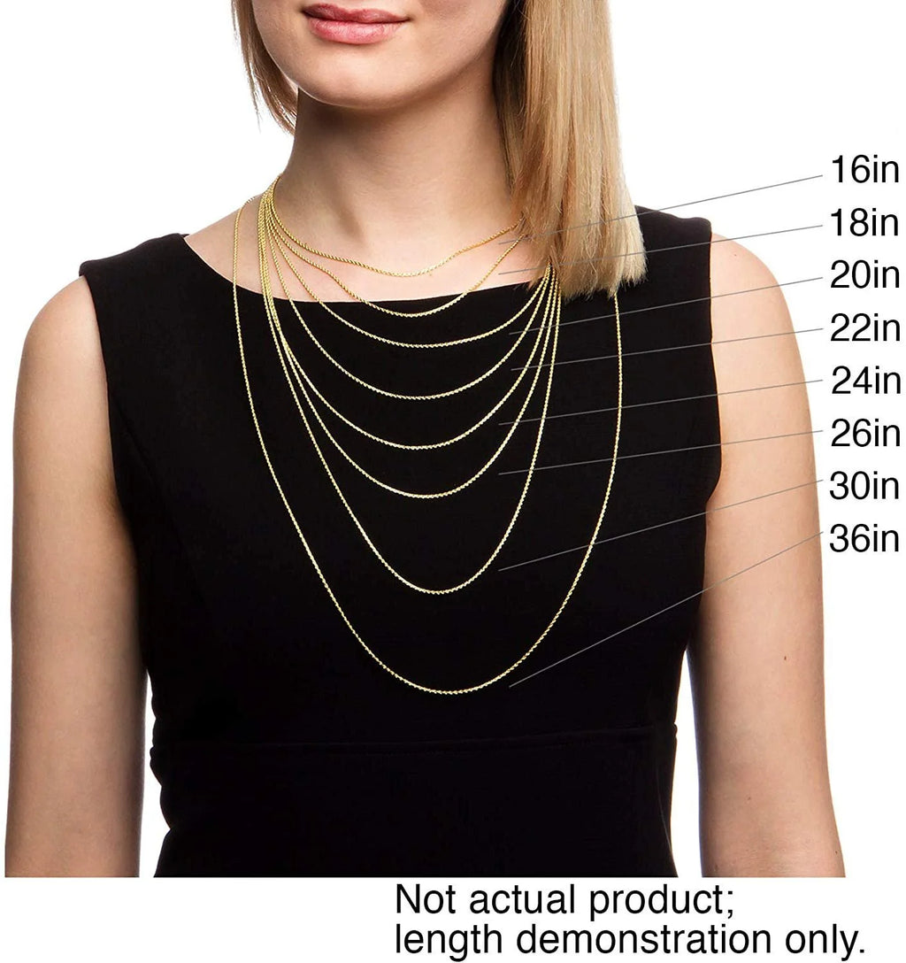 16 Inch Diamond Cut Rope Link Necklace L24624