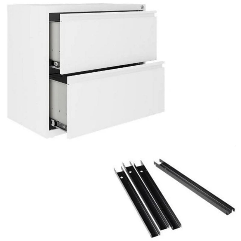 30"W 2 Drawer Metal Lateral File Cabinet Set White W222306