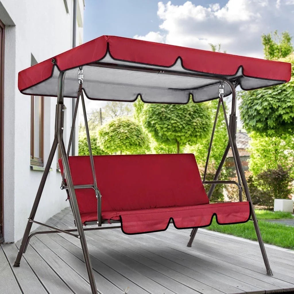 Outdoor Garden Swing Cover Canopy Replacement Shade Cloth 190x132x15cm S2921