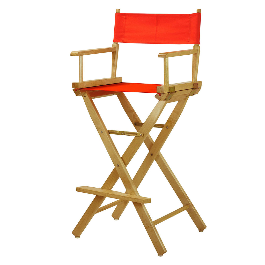 Natural Frame Orange Canvas Director's Chair G4940