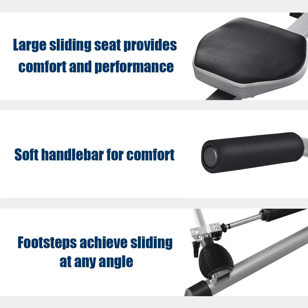 Exercise Rowing Machine with Adjustable Hydraulic Resistance U592