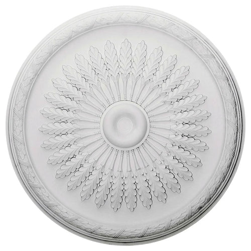 36x22OD x 1 1/2x22P Juniper Ceiling Medallion, Hand-Painted Polished Copper S397