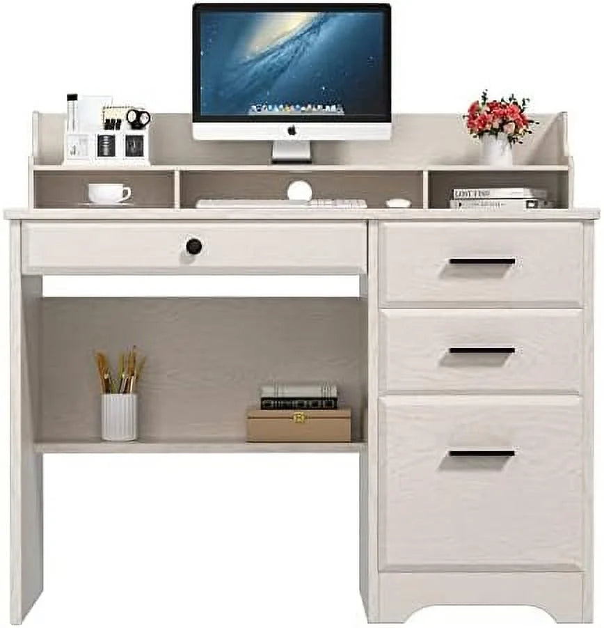 Computer Desk with 4 Drawers and Hutch T611849