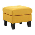 Yellow Twill Fabric Ottoman B102