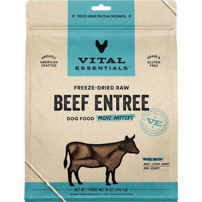 Beef Entree Patties Freeze-Dried Raw Dog Food F265