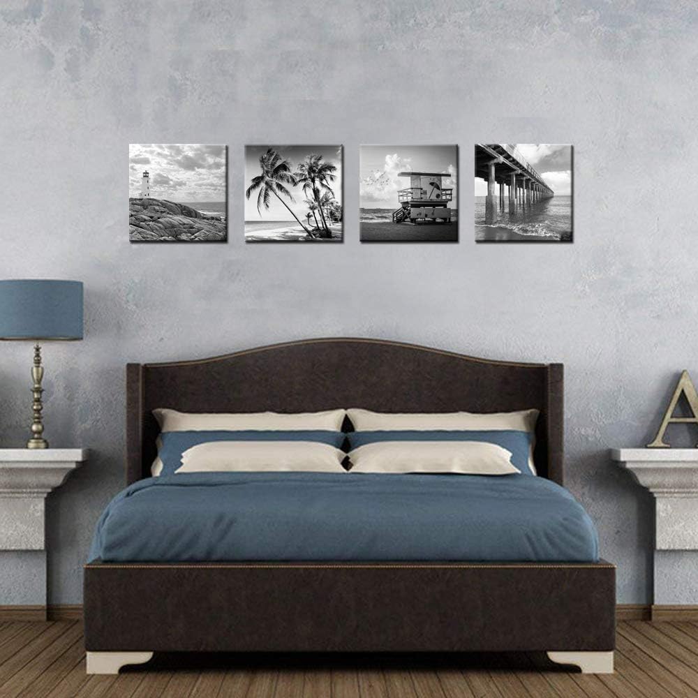 4 Piece Beach Canvas Print Wall Art E3363