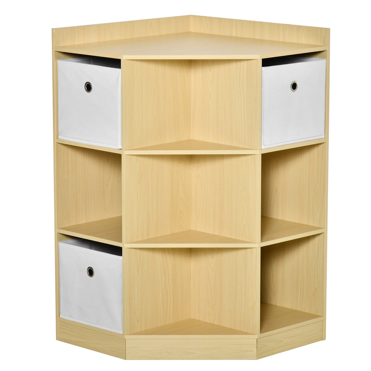 Natural Kids Corner Cabinet with Three Baskets O163023