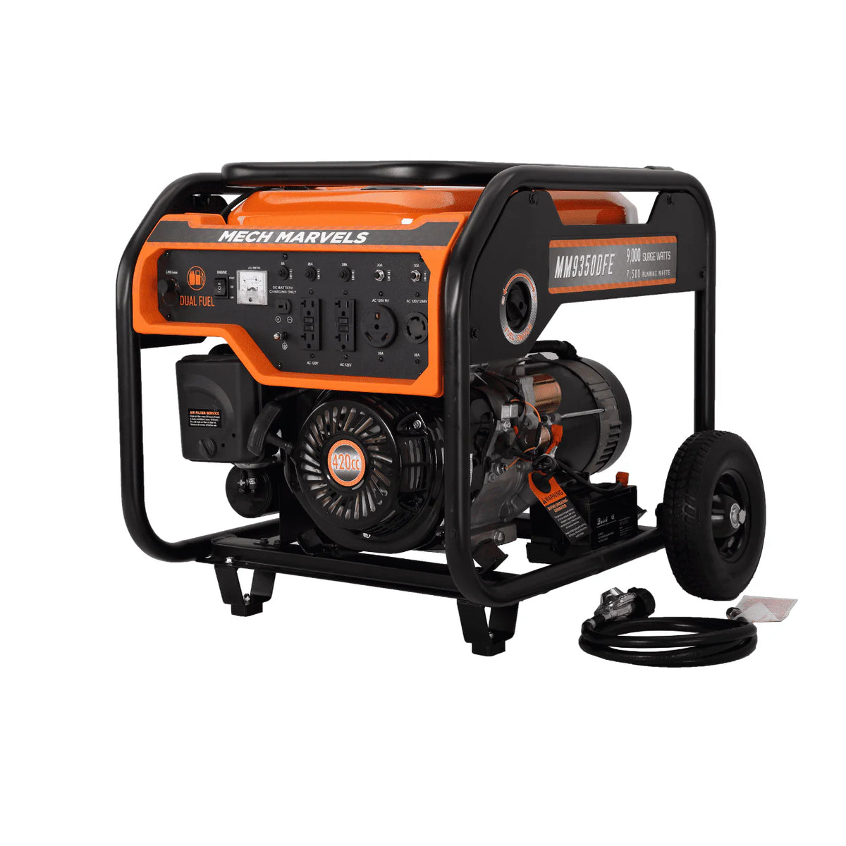 9000 Watt Dual Fuel Portable Power Generator F38912