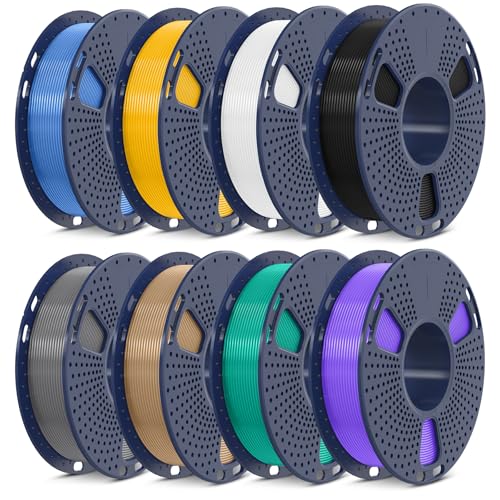 250g PLA Filament 1.75mm 8 Rolls Multicolor I12979