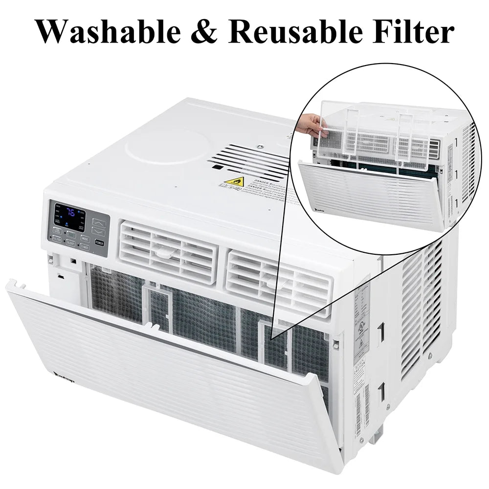 12000BTU 115V White Window-Mounted Air Conditioner with Remote Control P381048