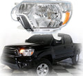 Chrome Housing Headlight Assembly with Amber Reflector for 2012-2015 Toyota Tacoma O7858