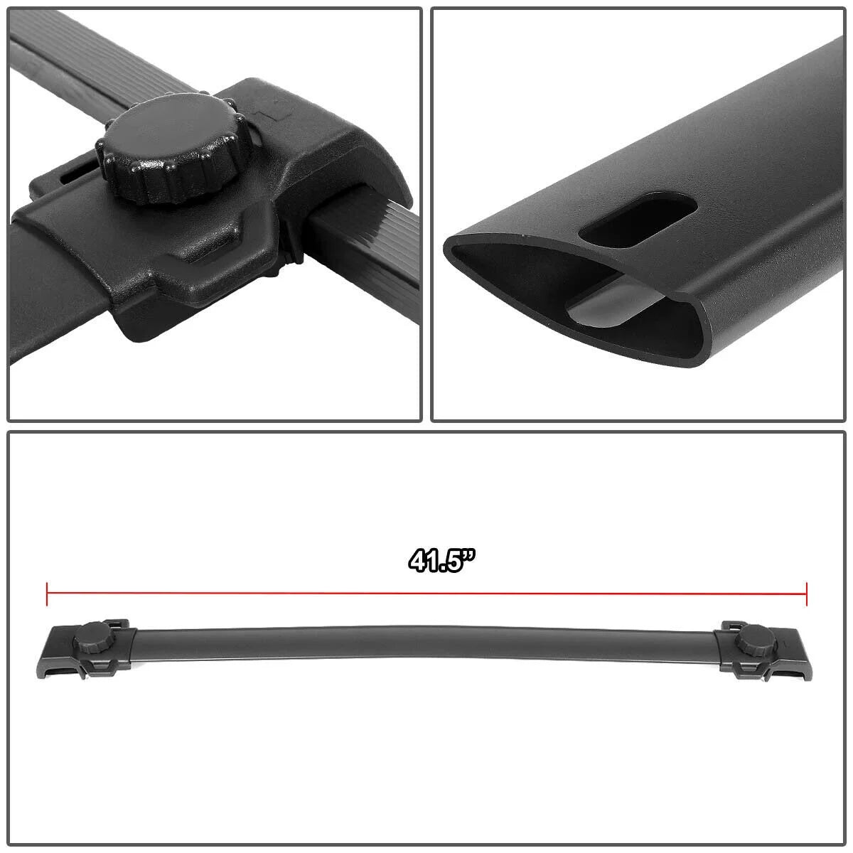 Pair OE Style Roof Rack Top Rail Aluminum Cross Bar I5681