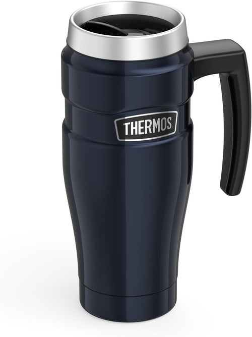 16 Ounce Blue Stainless Steel Travel Mug F6251