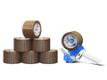 Brown Hotmelt Packing Tape 1.6 Mil 2" x 110 Yards 36 Rolls with Tape Dispenser P5840