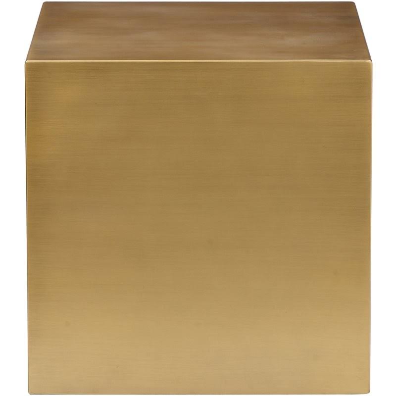 Brushed Brass Metal Side Table V571