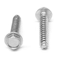 #4-20 x 3/8 Thread Rolling Screw Hex Washer Head Low Carbon Steel Zinc Plated/Wax S4874