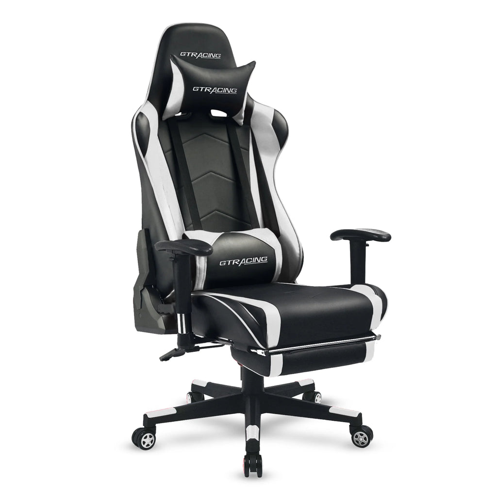 Red PU Leather Gaming Chair with Footrest N1063