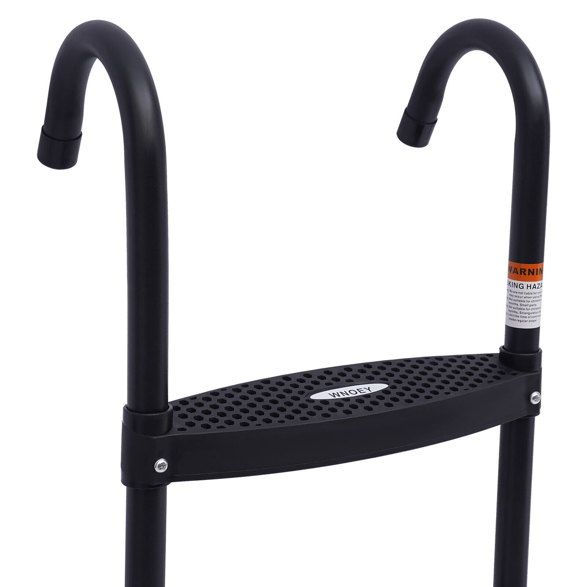 Black 3 Steps Steel Trampoline Ladder H5391