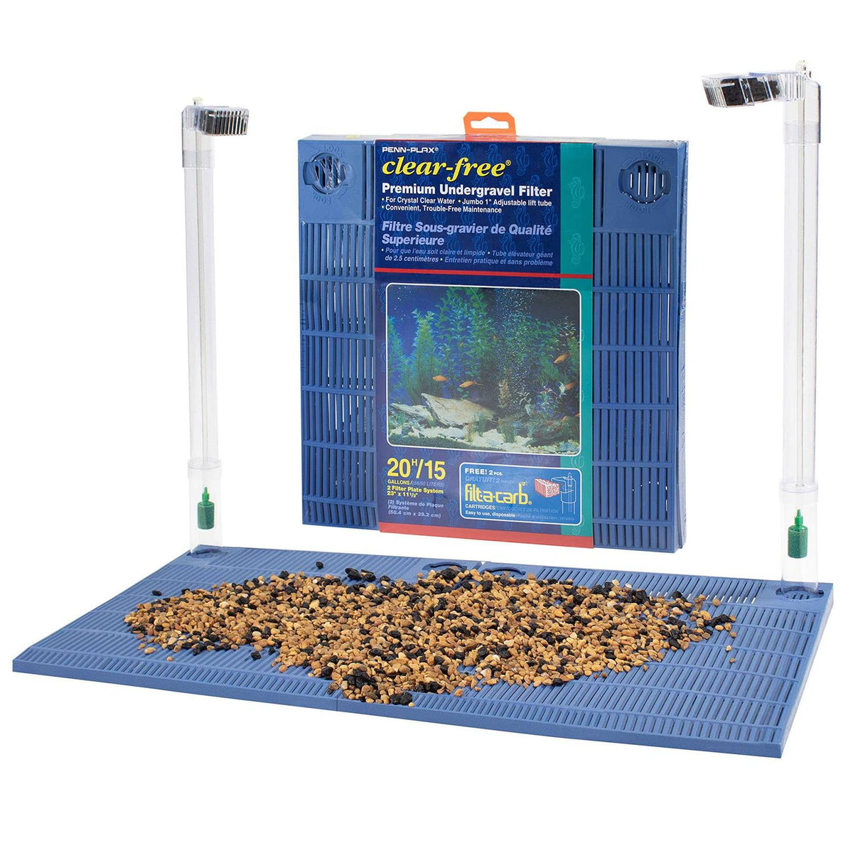 Clear-Free Under Gravel Aquarium Filter for 15 20 Gallon Tanks A823044