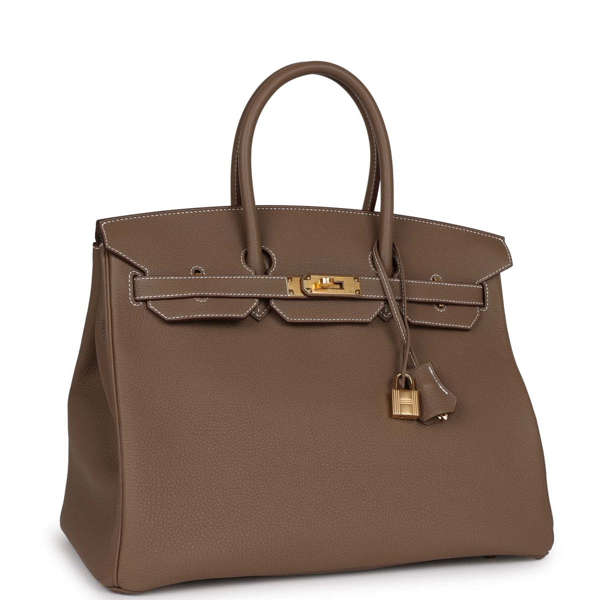 Etoupe Togo Leather Handbag V3998