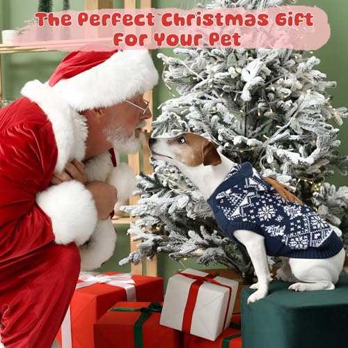 2 Pcs Christmas Dog Sweater Warm Winter Dog Hoodie F766