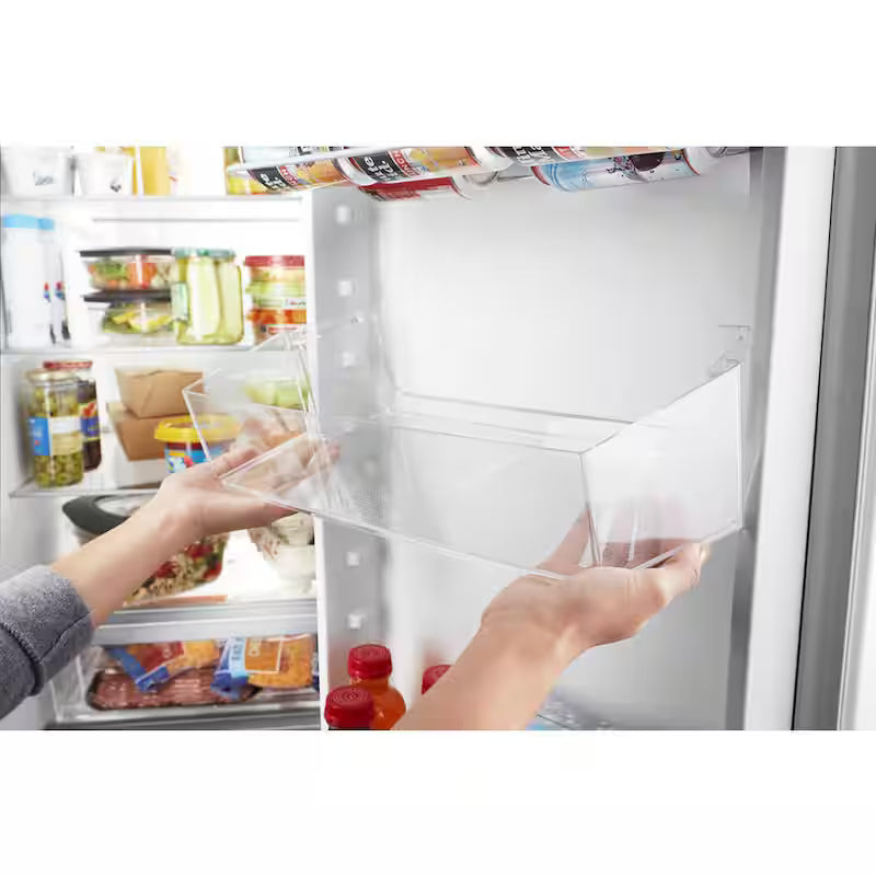 Black 25 cu. ft. Side by Side Refrigerator W412