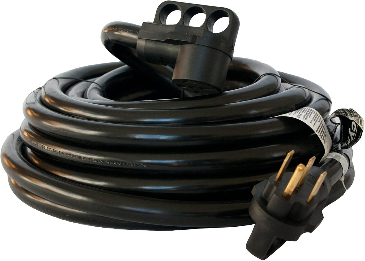 50 Ft RV Camper Electrical Extension Cord with Handle E2259