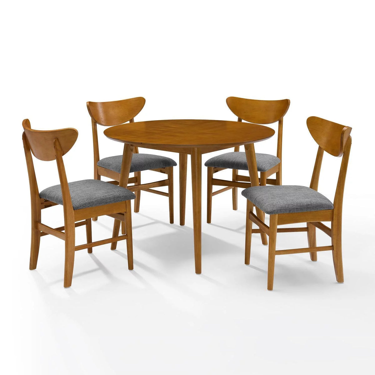 5 Pc Round Dining Set with 4 Wood Back Chairs H118