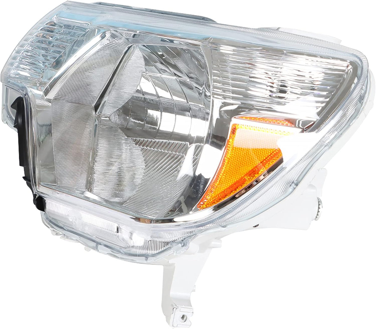 Chrome Housing Headlight Assembly with Amber Reflector for 2012-2015 Toyota Tacoma O7858