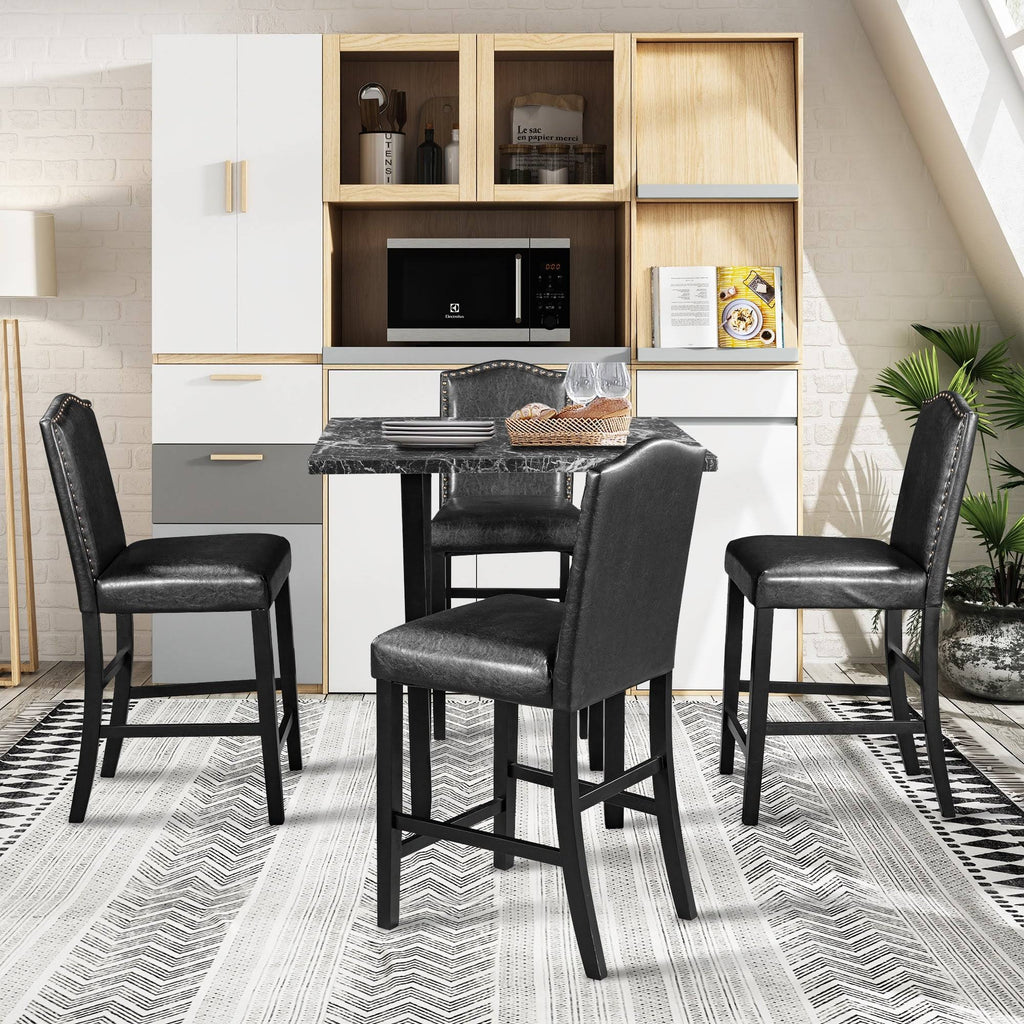 5 Piece Dining Set with Bottom Shelf C6469