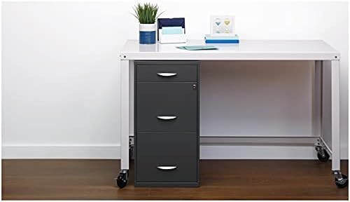 18 inch 3 Drawer Metal File Cabinet with Pencil Drawer Charcoal I419874