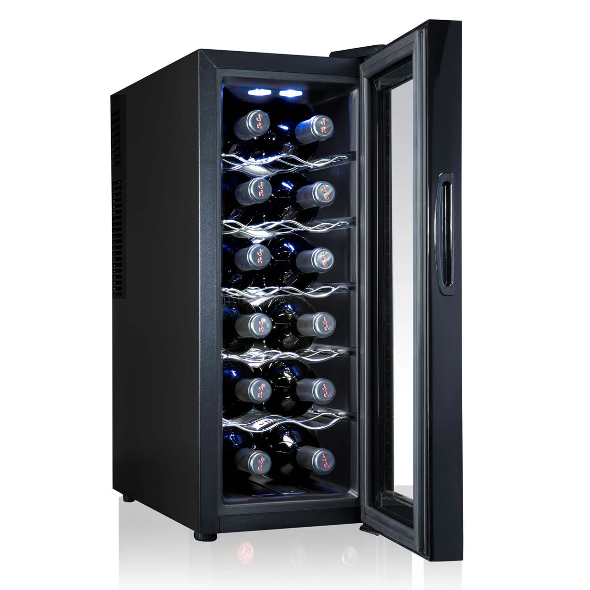 12 Bottle Thermoelectric Freestanding Wine Cooler Black K274643