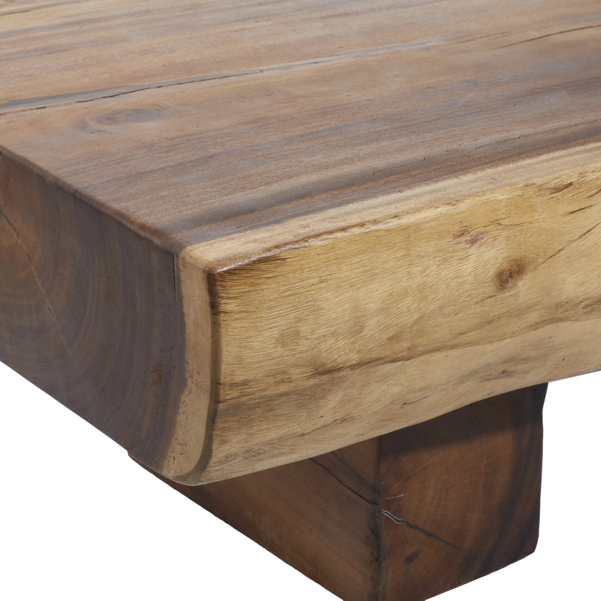 Brown Wood Live Edge Coffee Table Q63030