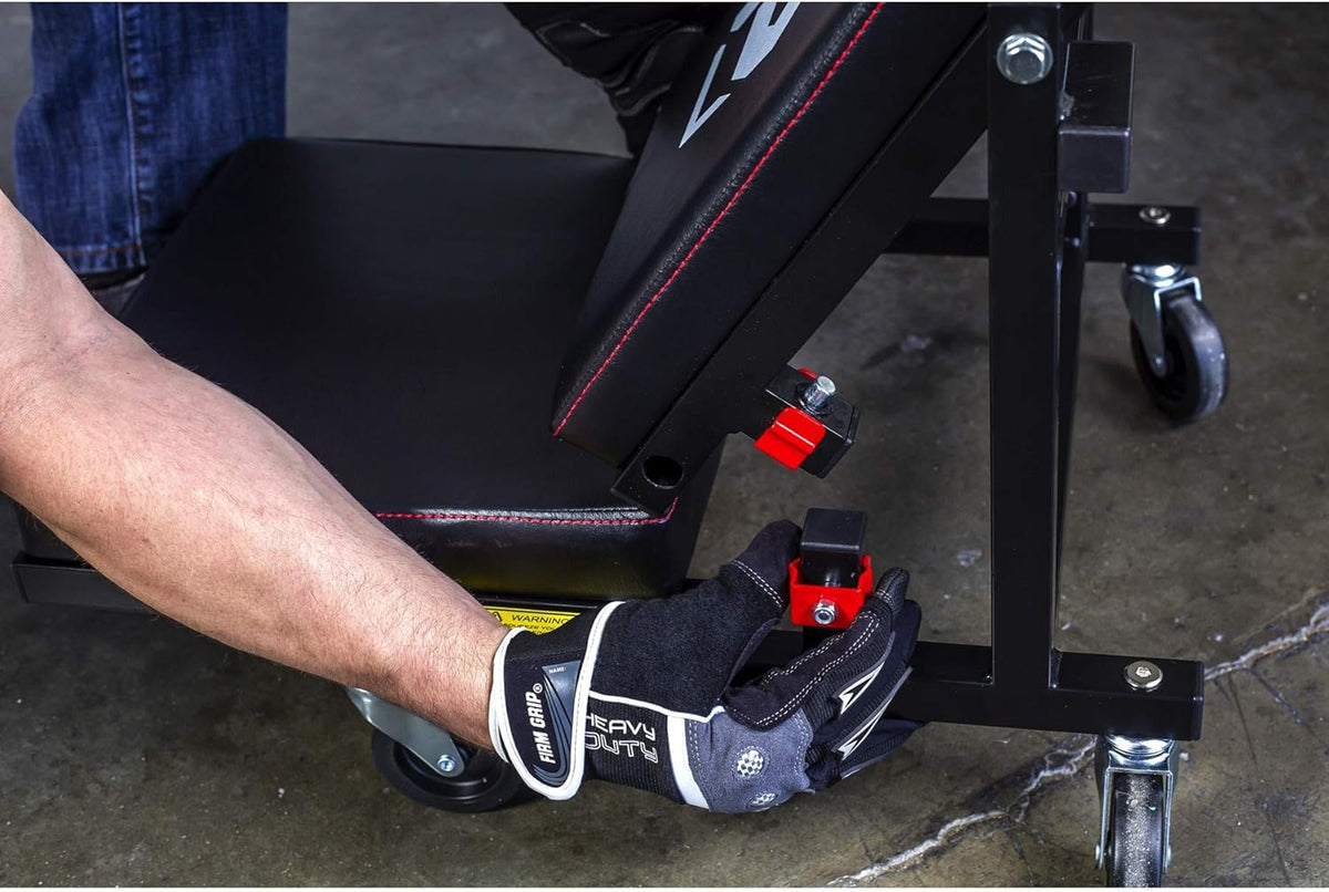 2-in-1 Rolling Creeper Seat with Thick Pad and 3-in. Casters U390