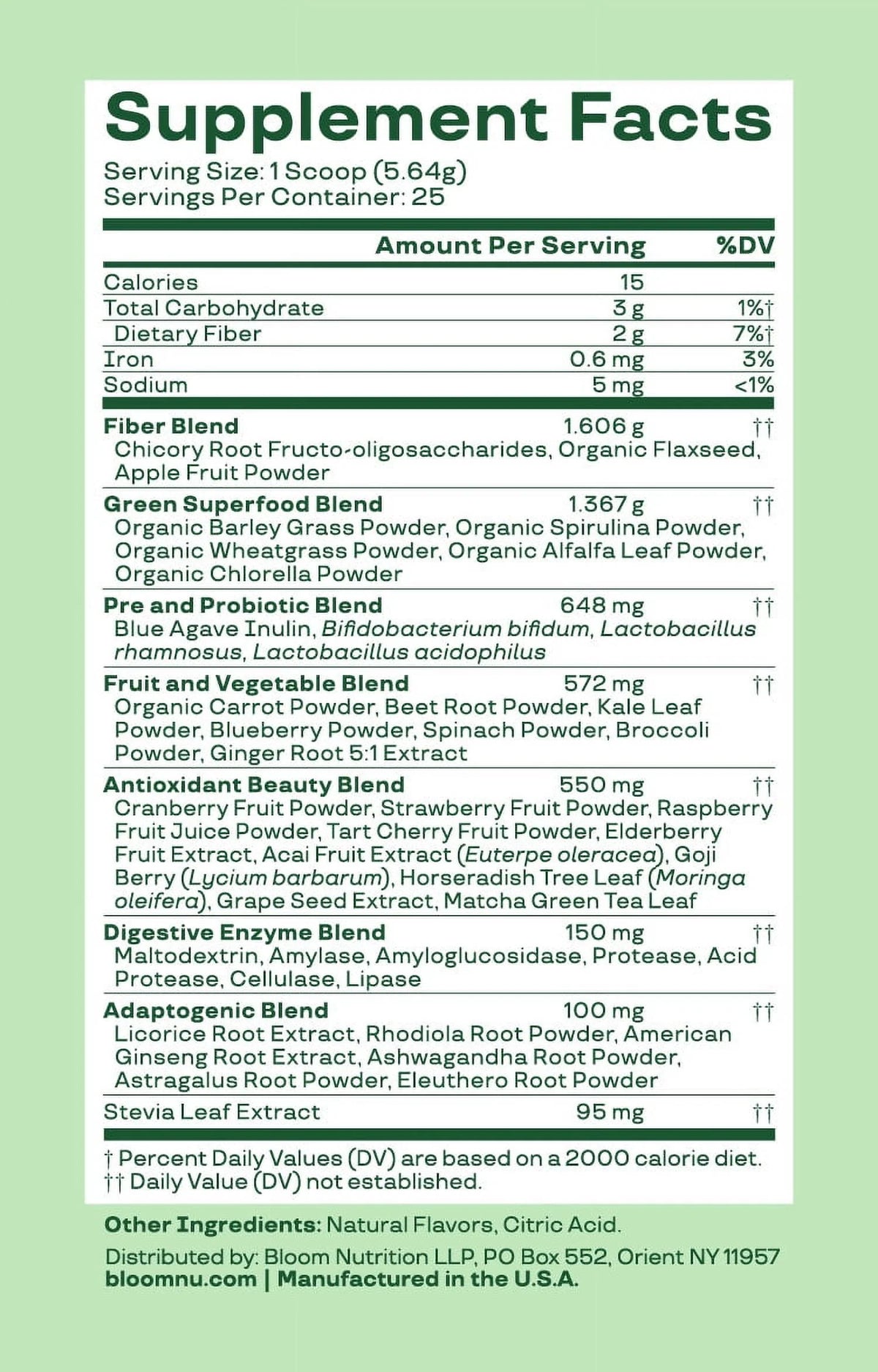 Greens & Superfoods Powder Mango 25 Servings R92641