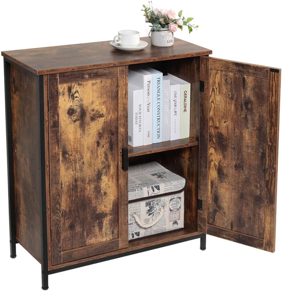 Rustic Brown Free Standing Cabinet with 1 Shelf & 2 Doors B633