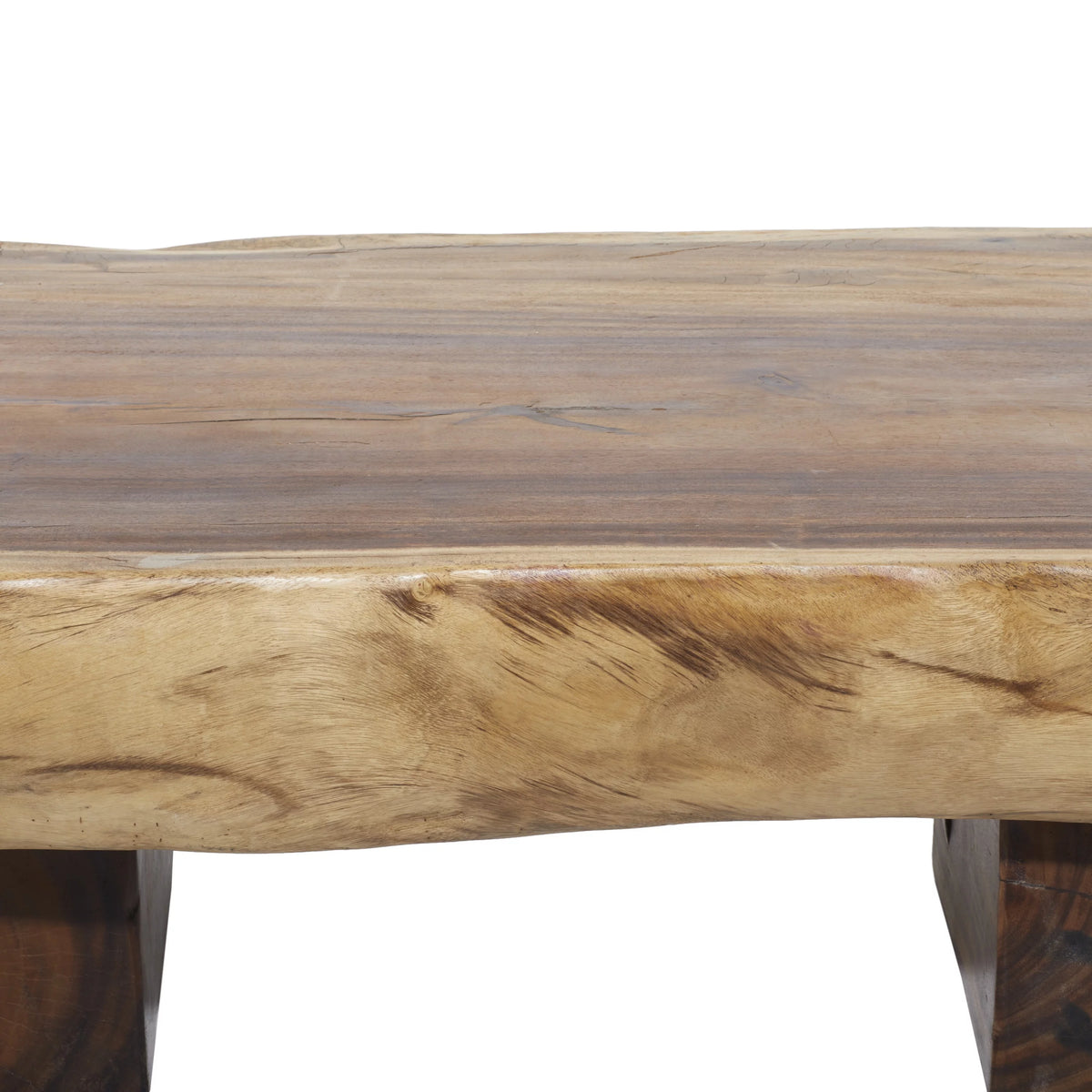 Brown Wood Live Edge Coffee Table Q63030