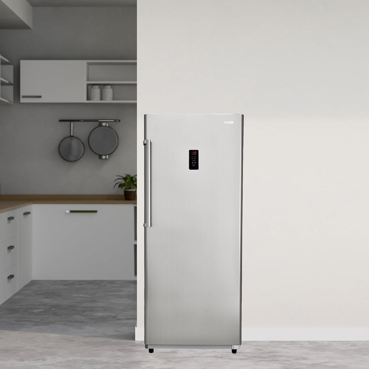 28in Wide Stainless Convertible Upright Freezer F1984