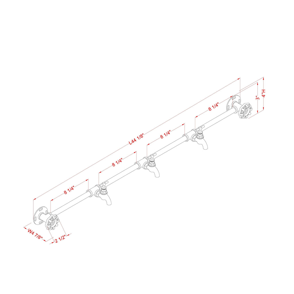 Industrial Metal Pipe Coat Rack C369520