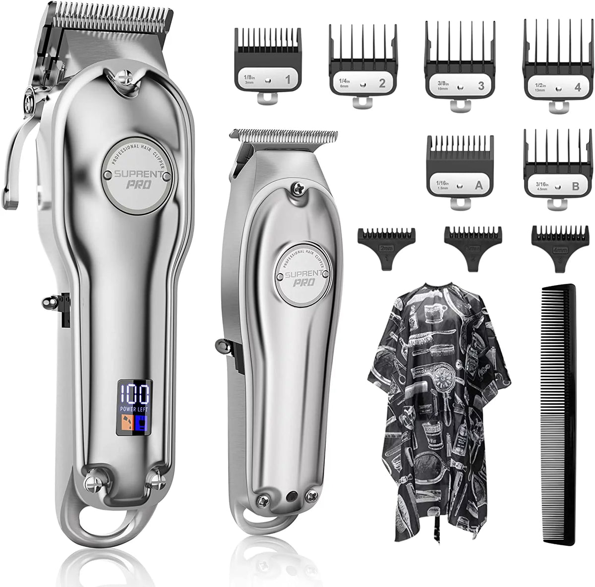 Cordless Hair Clippers & T-Blade Trimmer Combo with LED Display Z439