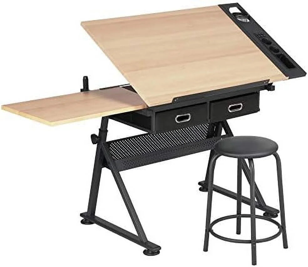 Height Adjustable Drafting Table with Stool M6364