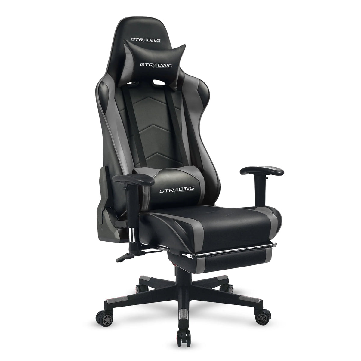 Red PU Leather Gaming Chair with Footrest N1063