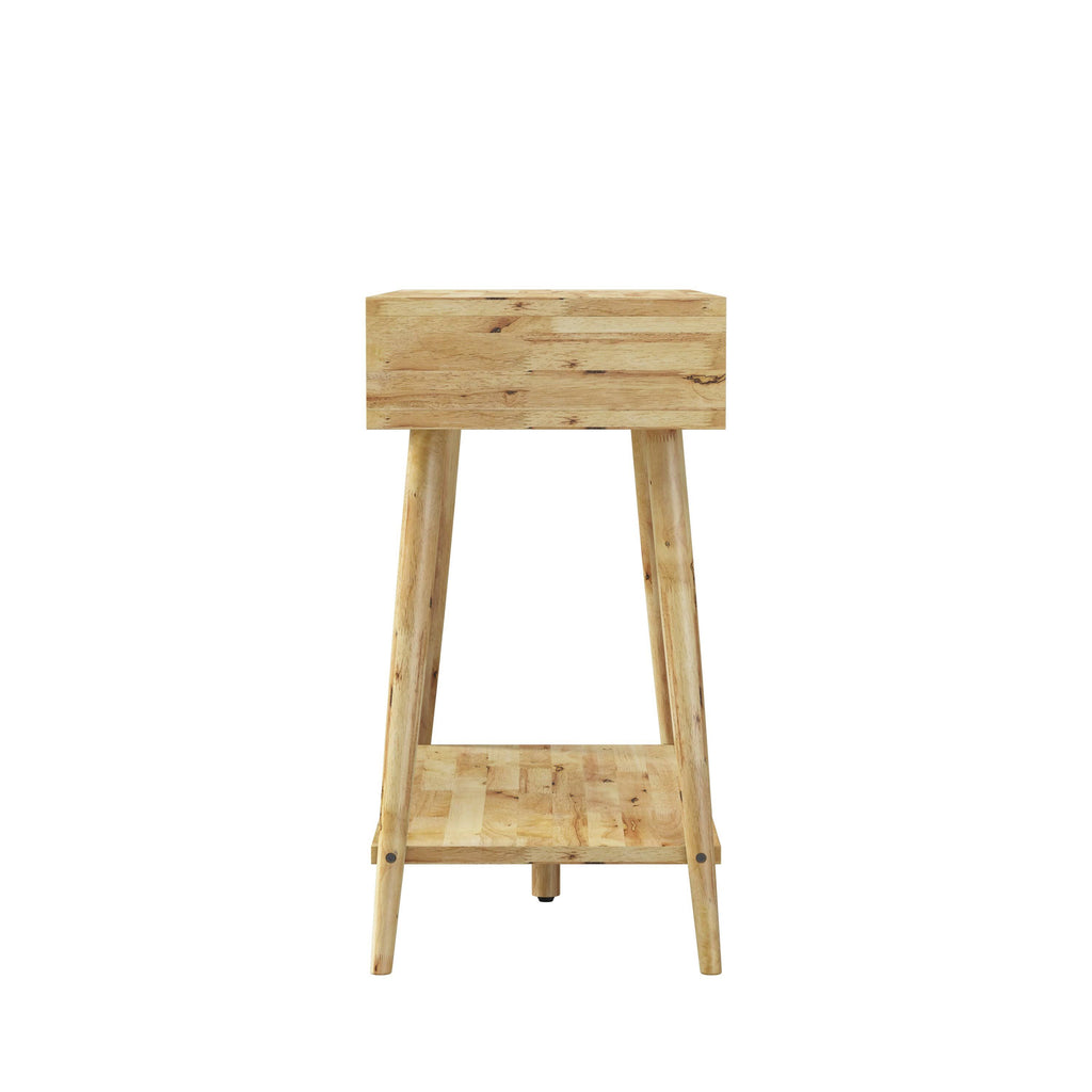 Mid-Century Modern Console Table Natural Finish Y18420