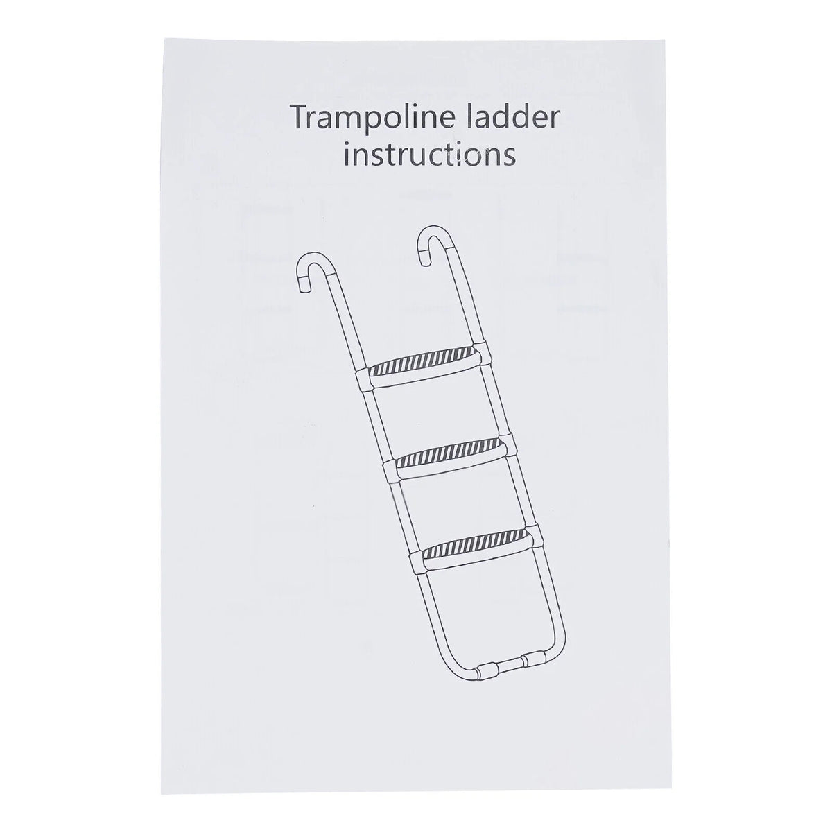 Black 3 Steps Steel Trampoline Ladder H5391