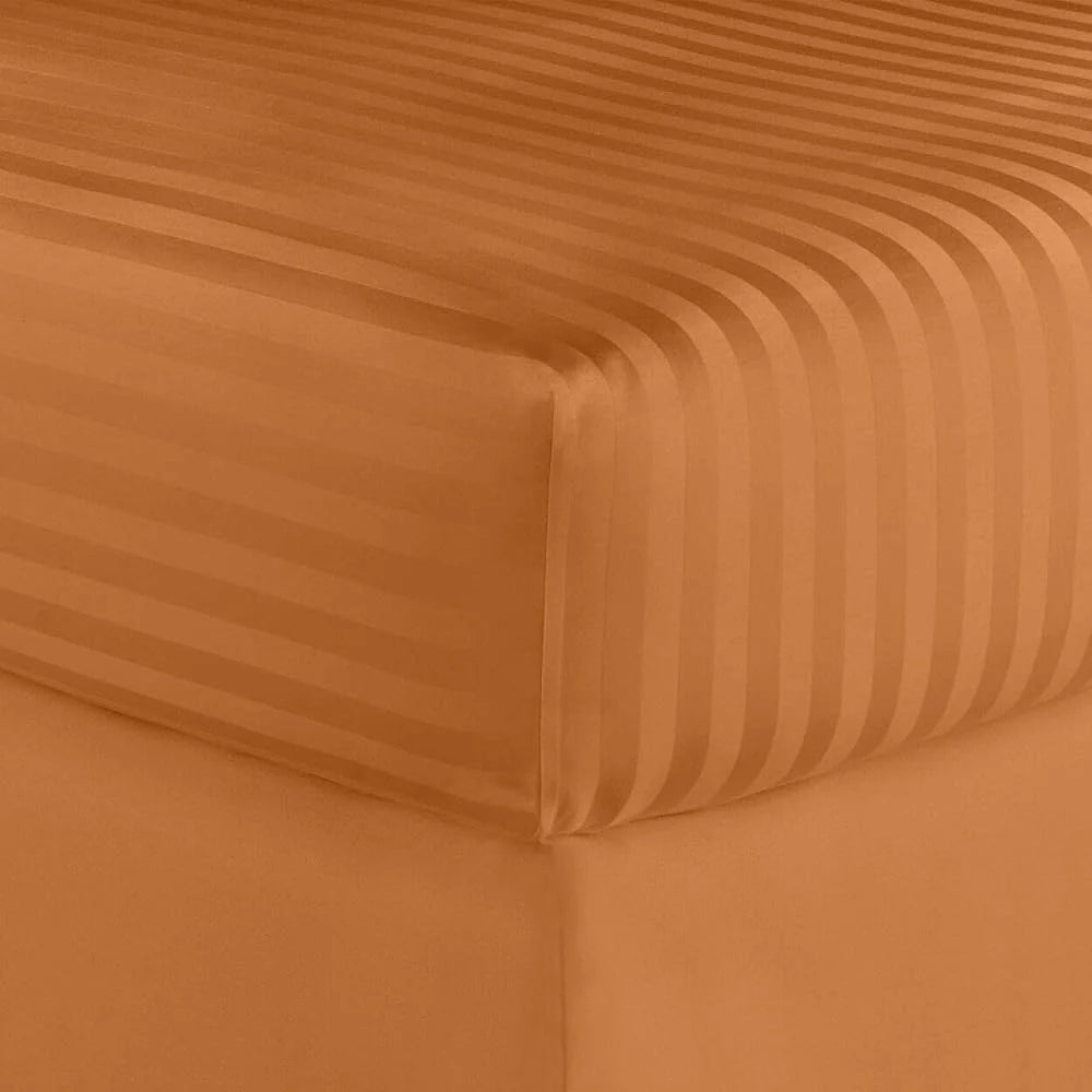 1200 Thread Count Egyptian Cotton 4-Piece Deep Pocket Stripe Sheet Set L530009